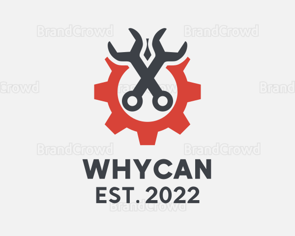 Wrench Gear Mechanic Logo