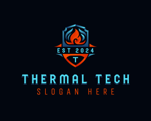 Thermal Ventilation HVAC logo design