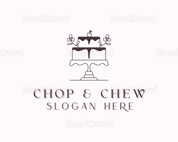 Floral Cake Baking Logo