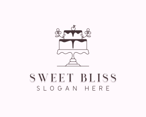 Floral Cake Baking logo design