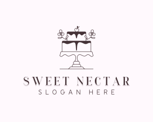 Floral Cake Baking logo design