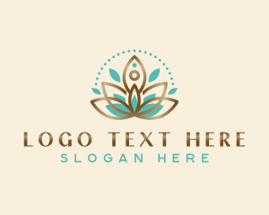 Relaxation - Lotus Yoga Relaxation logo design