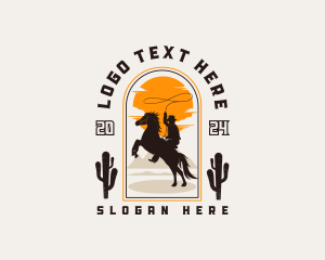 Cactus - Cowboy Horse Ranch logo design