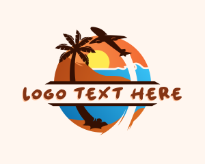 Tourist - Vacation Travel Plane logo design