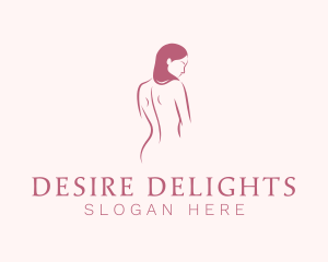 Nude Woman Body logo design