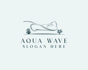 Oceanic - Marine Coral Stingray logo design