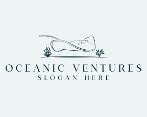 Marine Coral Stingray logo design