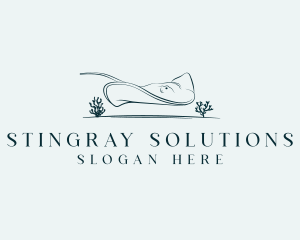Stingray - Marine Coral Stingray logo design