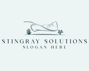 Marine Coral Stingray logo design