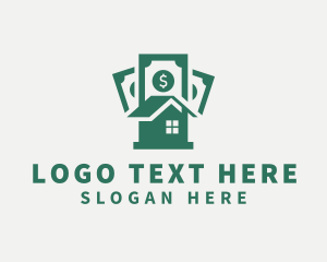 Green Technology - Money House Currency logo design