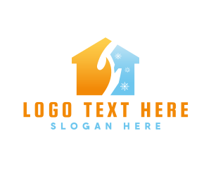 Heat - Hot Cold Home logo design