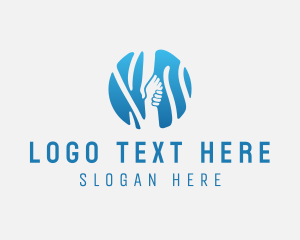 Globe - Helping Hand Charity Care logo design