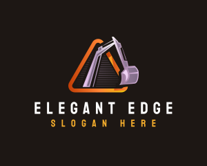 Digger Excavator Machinery Logo