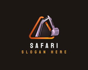 Digger Excavator Machinery Logo