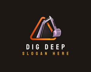 Digger Excavator Machinery logo design