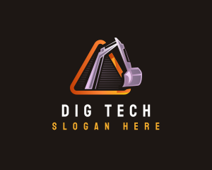 Digger Excavator Machinery logo design