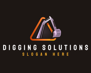 Digger Excavator Machinery logo design