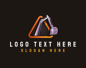 Digger Excavator Machinery Logo