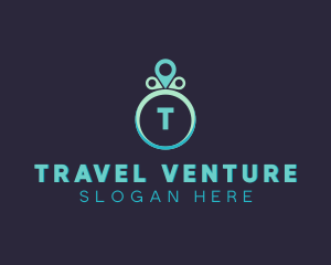 Travel Location Pin  logo design