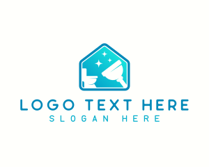 Plumbing - Toilet Plunger Cleaning logo design