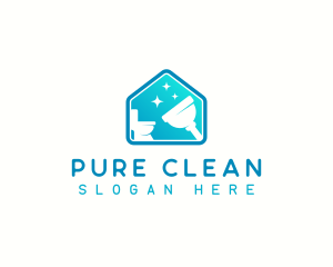 Toilet Plunger Cleaning logo design