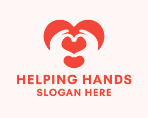 Volunteering - Heart Hand Social Service logo design