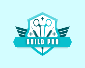 Surgeon - Surgery Tool Shield logo design