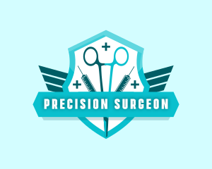 Surgeon - Surgery Tool Shield logo design