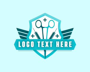 Medical - Surgery Tool Shield logo design