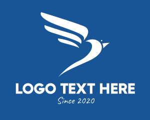 Migrate - Elegant Flying Bird logo design