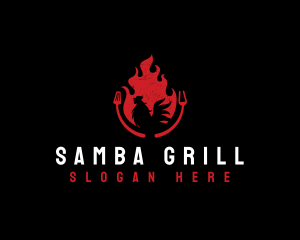 Grill Chicken Restaurant logo design