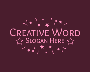 Word - Pink Festive Star logo design