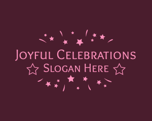 Festivity - Pink Festive Star logo design