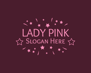 Pink Festive Star logo design