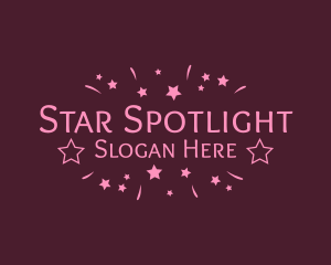 Pink Festive Star logo design