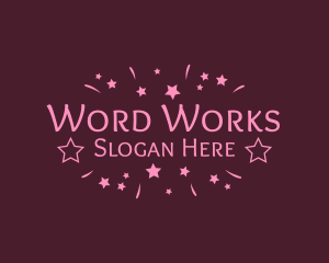 Word - Pink Festive Star logo design