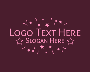 Word - Pink Festive Star logo design
