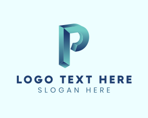 Financial - Financial Tech Letter P logo design