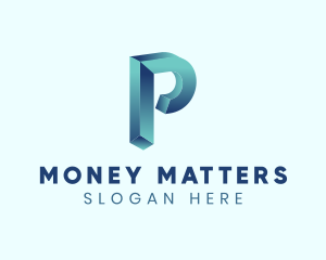 Financial - Financial Tech Letter P logo design