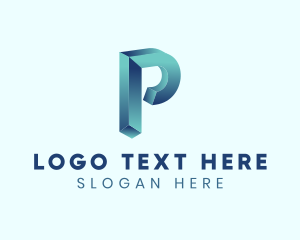 Letter P - Financial Tech Letter P logo design