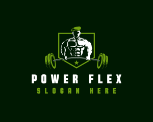 Military Barbell Training logo design