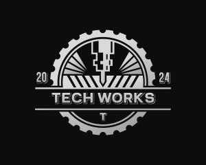 Mechanical Laser CNC logo design