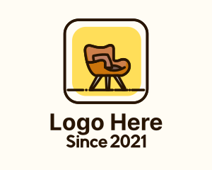 Upholstery - Lounge Armchair Furniture logo design