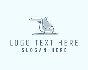 Baby - Elephant Toy Gun logo design