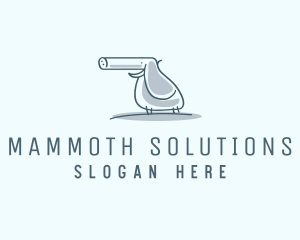 Mammoth - Elephant Toy Gun logo design