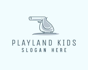 Elephant Toy Gun logo design