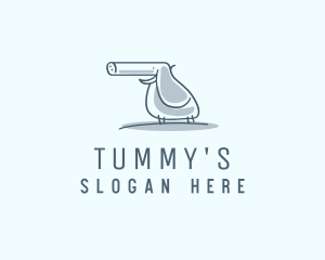 Nursery - Elephant Toy Gun logo design