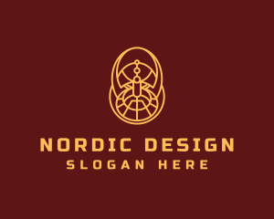 Scandinavia - Viking Warrior Avatar logo design