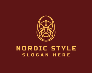 Scandinavian - Viking Warrior Avatar logo design