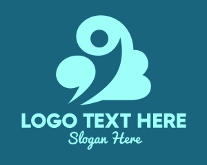 Ngo - Teal Man Cloud logo design